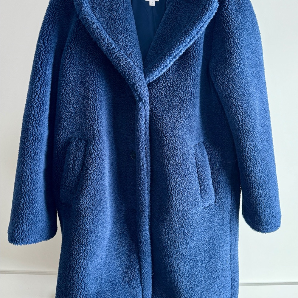 GAP Teddy Bear Blue Pea Coat